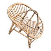Fauteuil rotin vintage, 1960