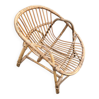 Vintage rattan armchair, 1960