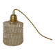 Walking lamp (or pendant light) with vintage amber glass globe