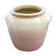 Off-white sandstone pot