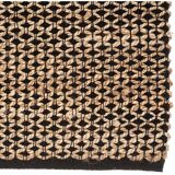 Carpet jute cotton black beige 90x150 cm