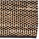 Tapis jute coton noir beige 90x150 cm