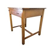 Vintage wooden high table / bar table / laboratory table