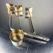 Art Deco 3-flame candelabra in stainless steel, France
