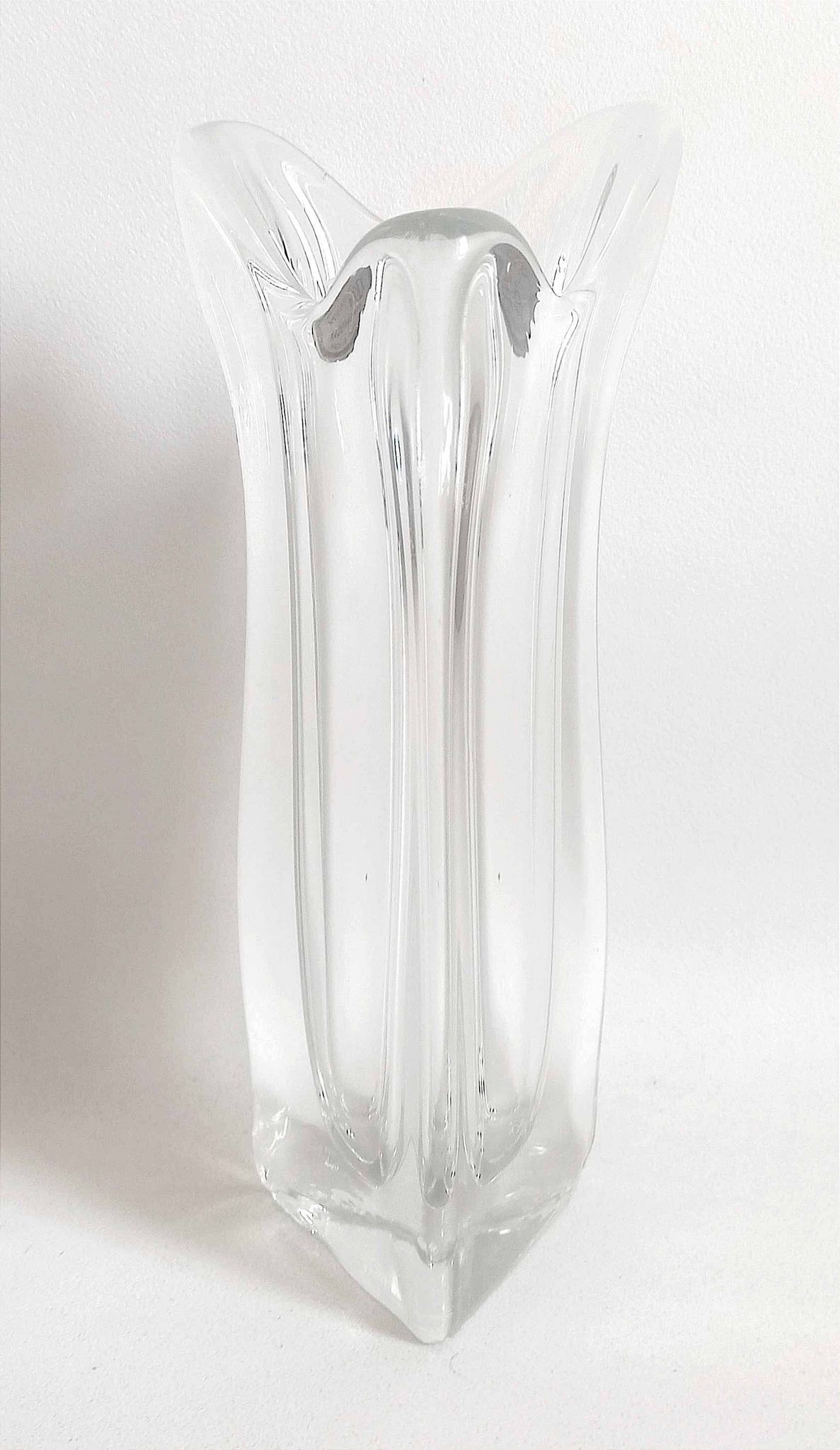 Vase cristal Lux Glass Années 50 Hauteur 27,5 cm