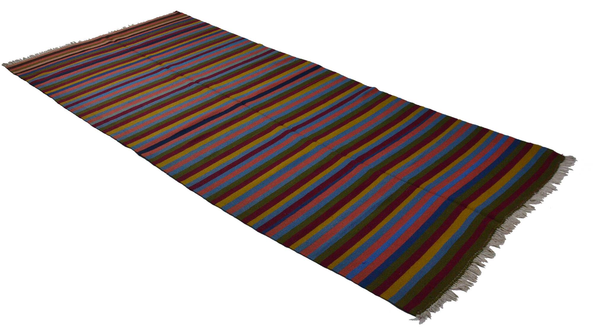 Turkish Kilim Yuruk Vintage 140x328 cm Multicoloured Handwoven