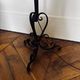1950s floor lamp - wrought iron, gilded brass, and Sèvres crystal