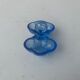 Old art deco blue glass saleron