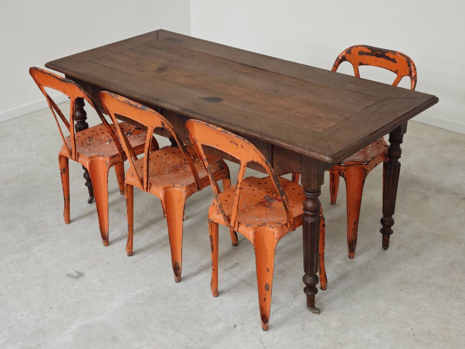 1940s farmhouse table in solid oak