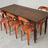 1940s farmhouse table in solid oak