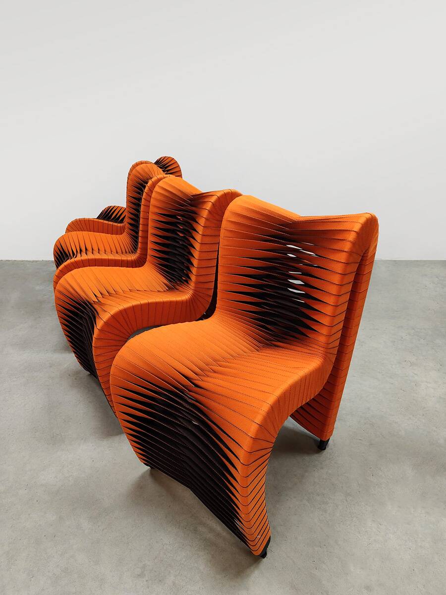 Funky seat belt dining chairs Phillips collection