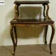 Louis XV style console table with two tiers.