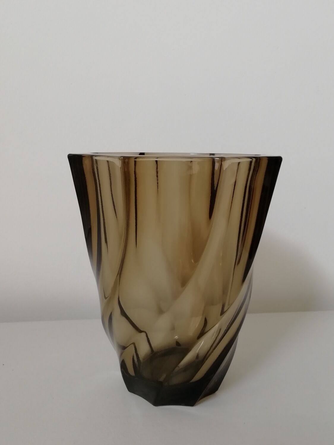 Smoked glass vase