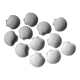 12 coquilles Saint Jacques porcelaine biscuit