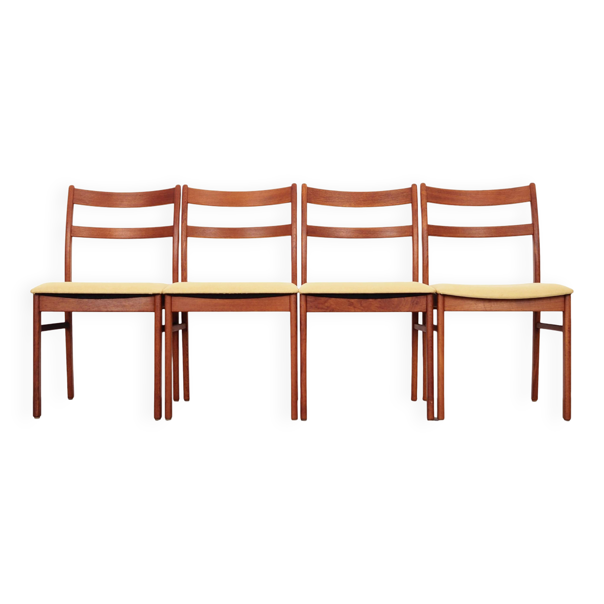 Set of four teak chairs, Danish design, 1970s, production: Denmark