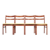 Set of four teak chairs, Danish design, 1970s, production: Denmark