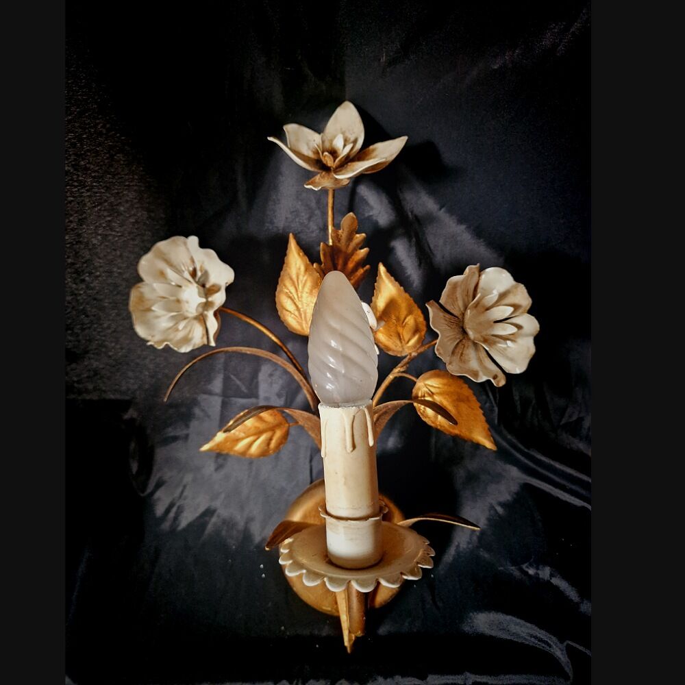 Paire d'appliques florale masca italie