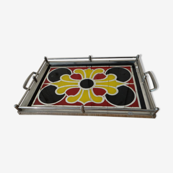Colorful vintage pattern tray