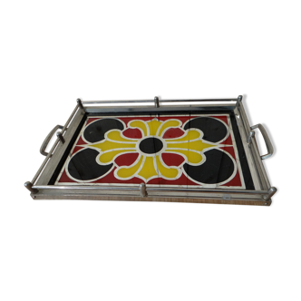 Colorful vintage pattern tray