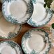 Set of 6 flat plates in iron earth model Narcisse de Saint Amand (LOT 4)