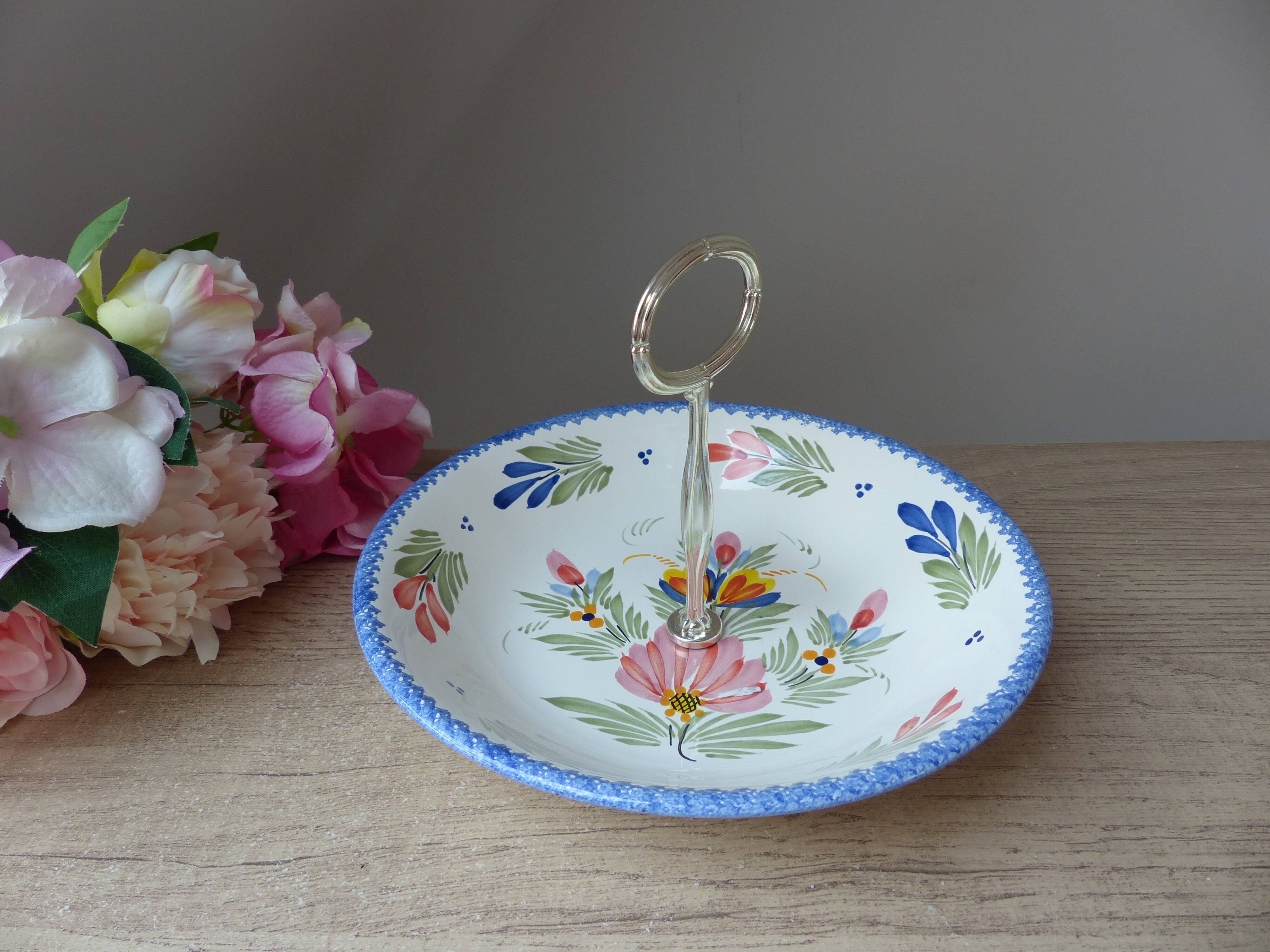 Former Quimper Earthenware Servant Floral Decor