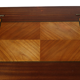 Table d'appoint, travailleuse pupitre vintage artisanale en acajou