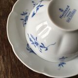 Cup and saucer Haviland Limoges blue and white porcelain