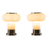 Murano glass Space Age table lamps, set of 2, Italy 1970s