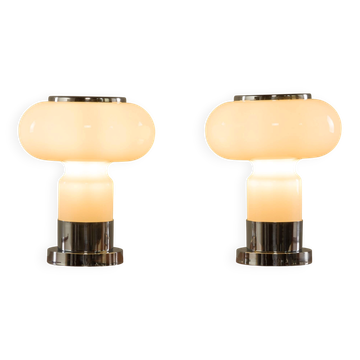 Lampes de table en verre de Murano de style Space Age, ensemble de 2, Italie années 1970