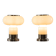 Murano glass Space Age table lamps, set of 2, Italy 1970s