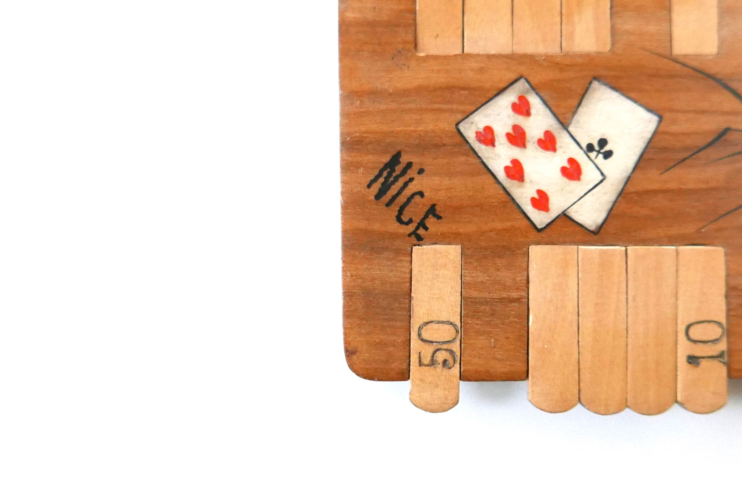 Compteur de points en bois, années 50