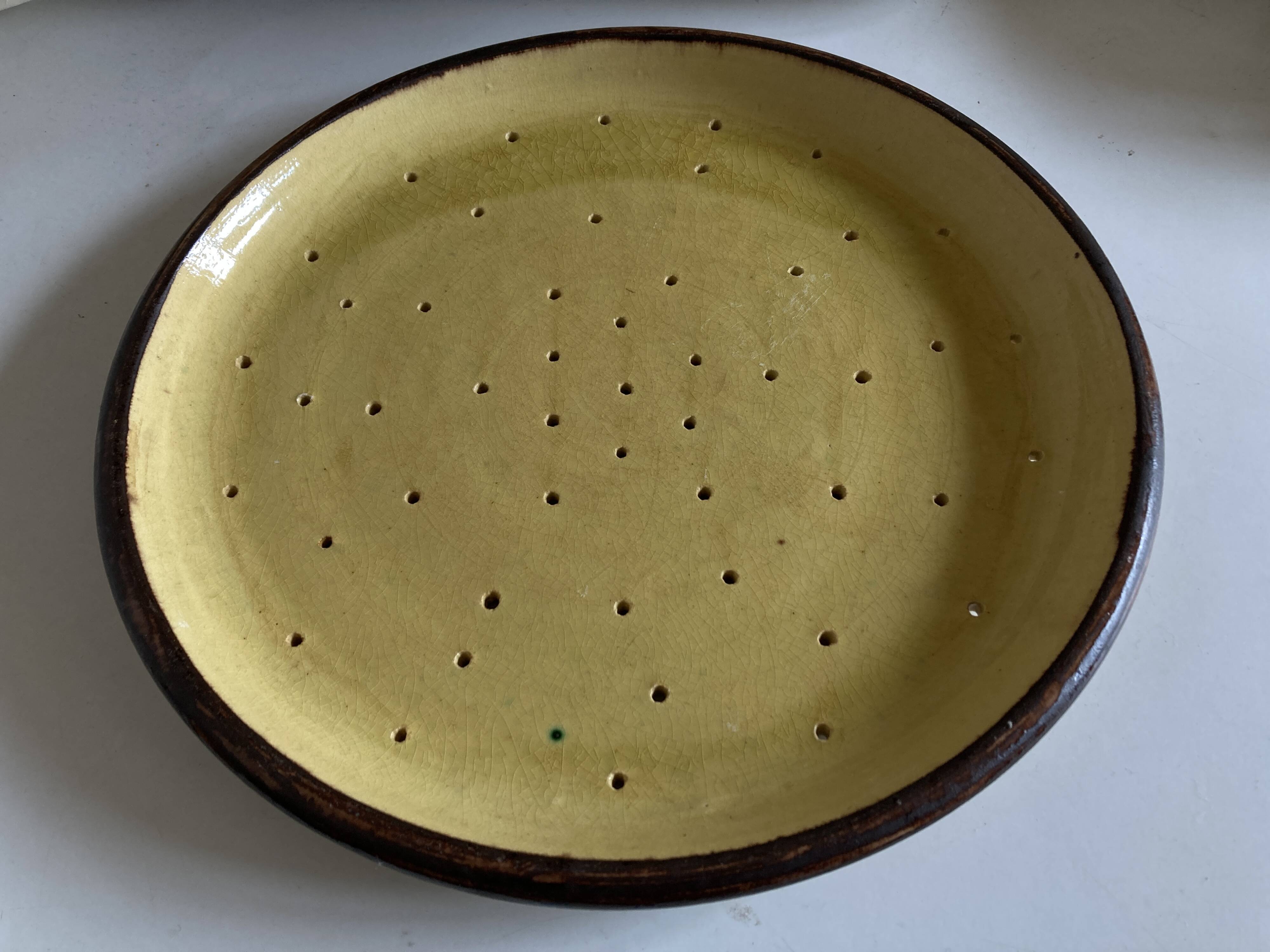 XXL Etienne Noel centerpiece in glazed earthenware from Dieulefit 1950