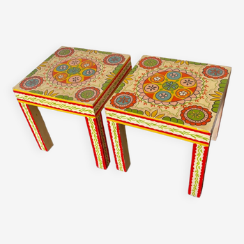 Pair of bedside or end table side tables