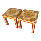 Paire de tables d appoint chevets ou bouts de canapé