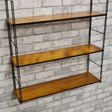 Vintage 1960 floor thong wood and gold metal 55x58