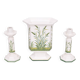 set of 3 Ceramics Candlesticks and Jardiniere by Bassano Italy 1970s