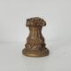 Vintage candlestick Gargoyles studio in golden resin