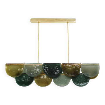 Elongated Murano Glass Ceiling Lamp, Italy