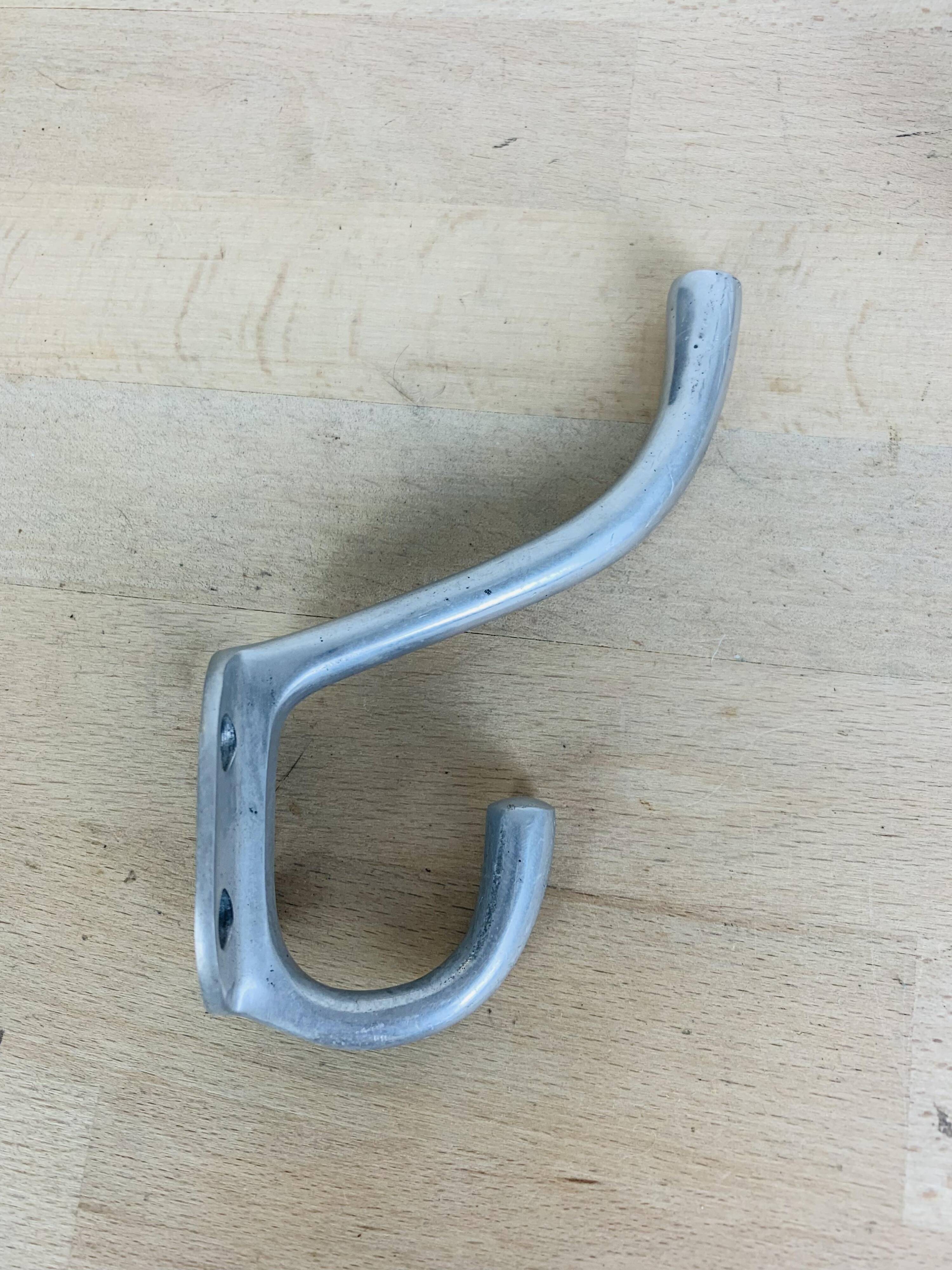 5 vintage aluminum hooks