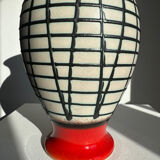 Vintage rare carstens modernist fat lava west german glazed vase