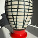 Vase émaillé vintage rare carstens moderniste en fat lava d'allemagne de l'ouest