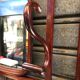 Wall coat rack in curved wood 1900 mahogany color