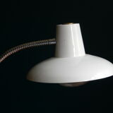 White desk lamp in industrial style metal