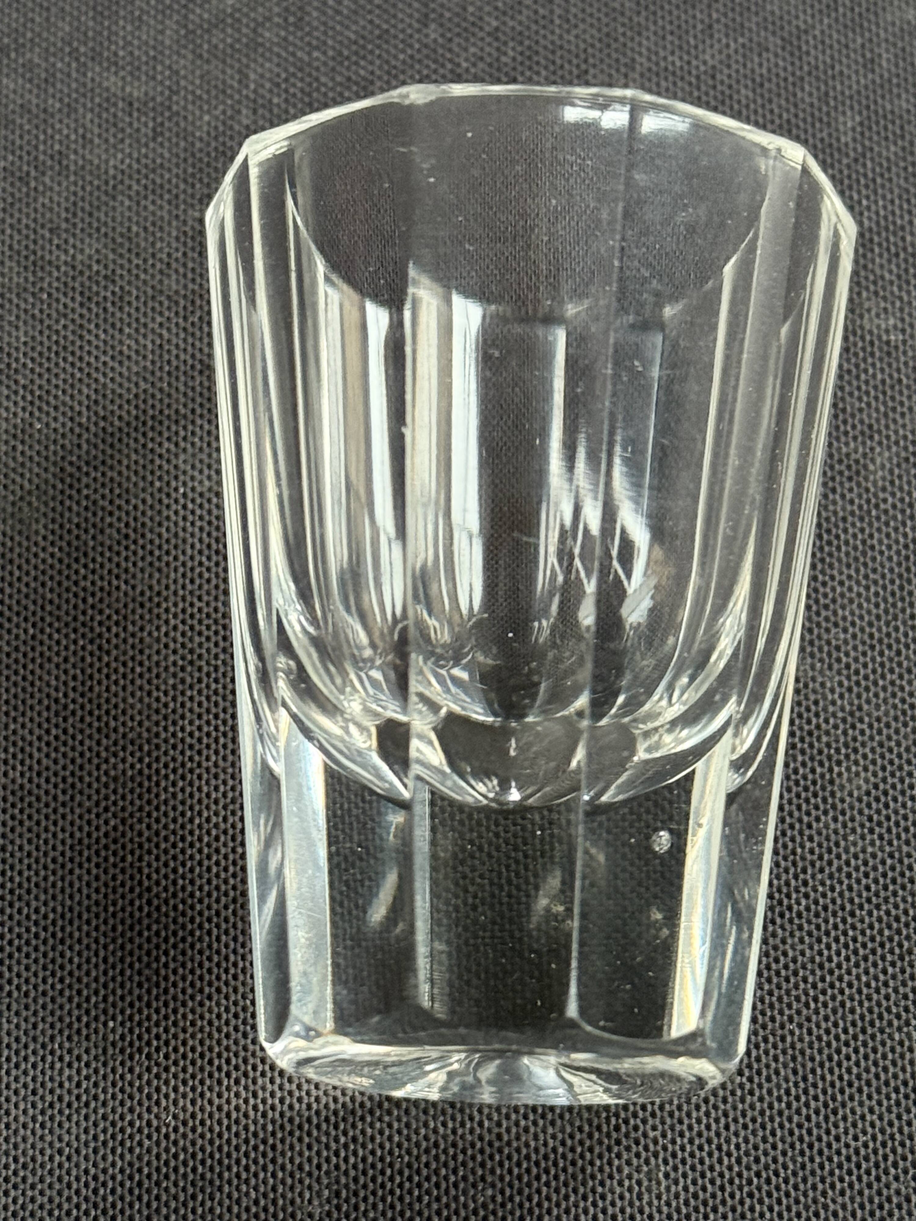 8 Liqueur Glasses – Blown and Cut Crystal