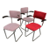 Set of 3 vintage cantilever chairs reupholstered.