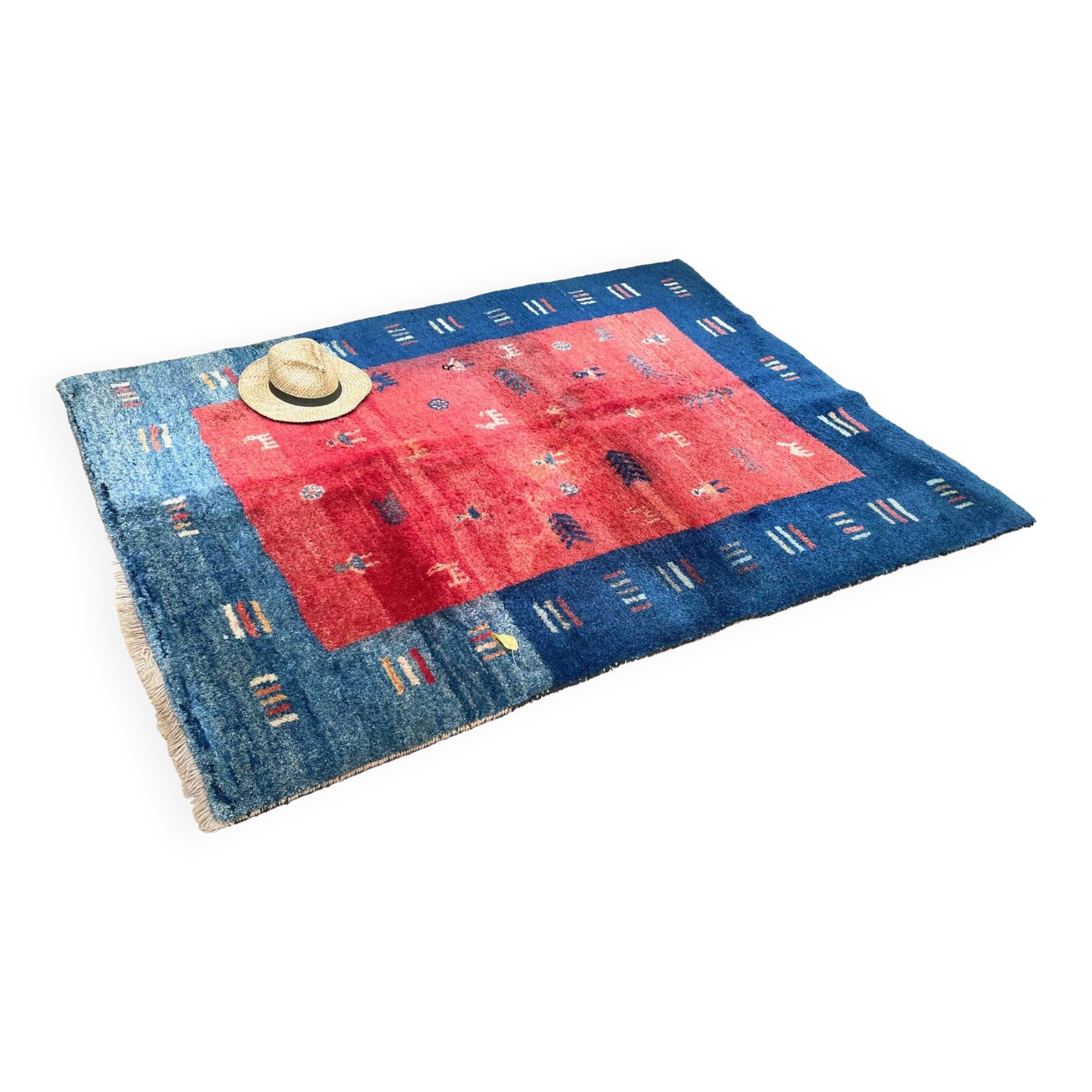 Thick gabbeh rug 100% wool - 144x195 cm