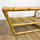 Rattan coffee table and vintage glass