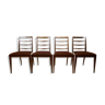 Set de 4 chaises de salle à manger mid-century rembourrées en teck de Mcintosh 1960s