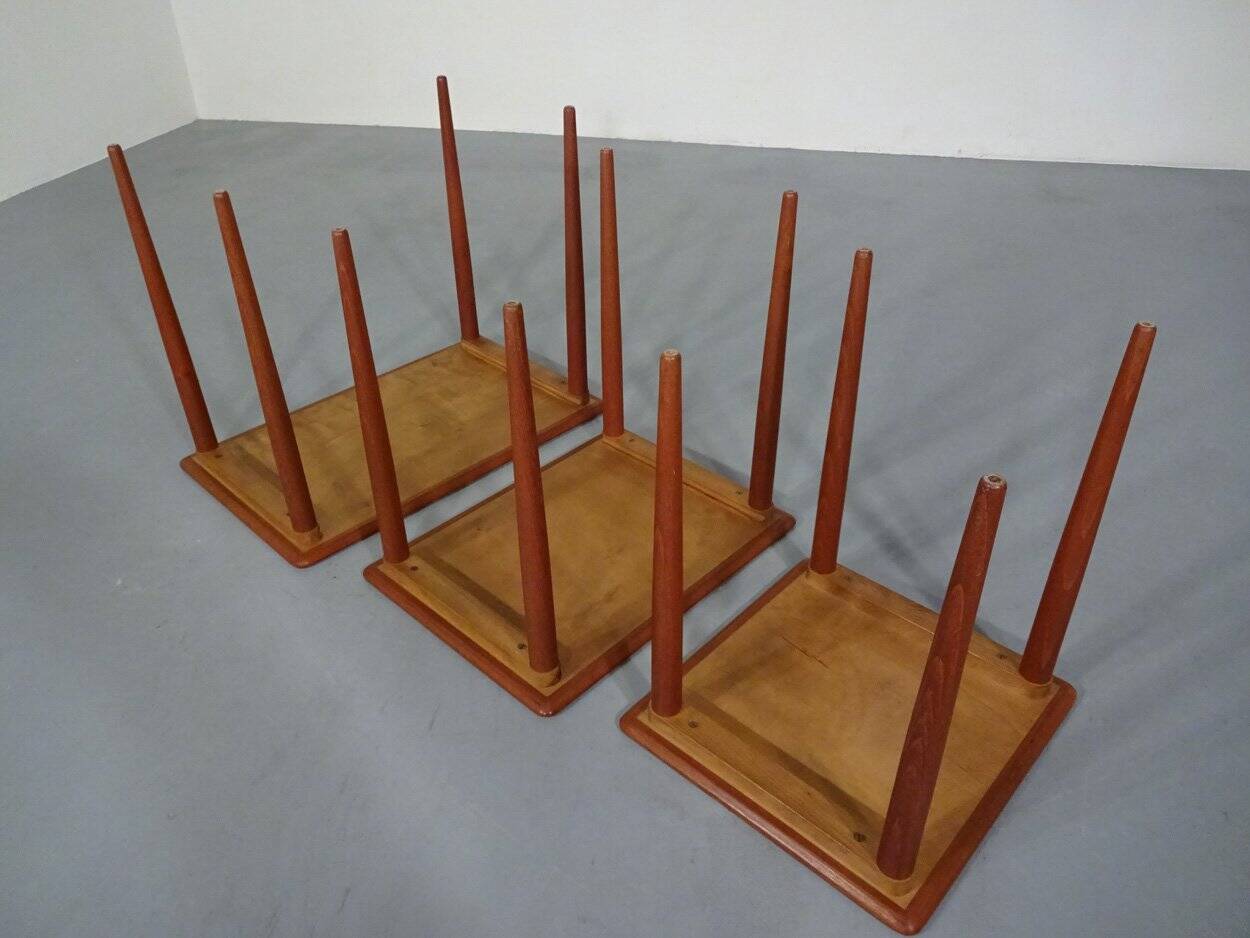 Danish Teak Nesting Tables, 1960s, Set of 3