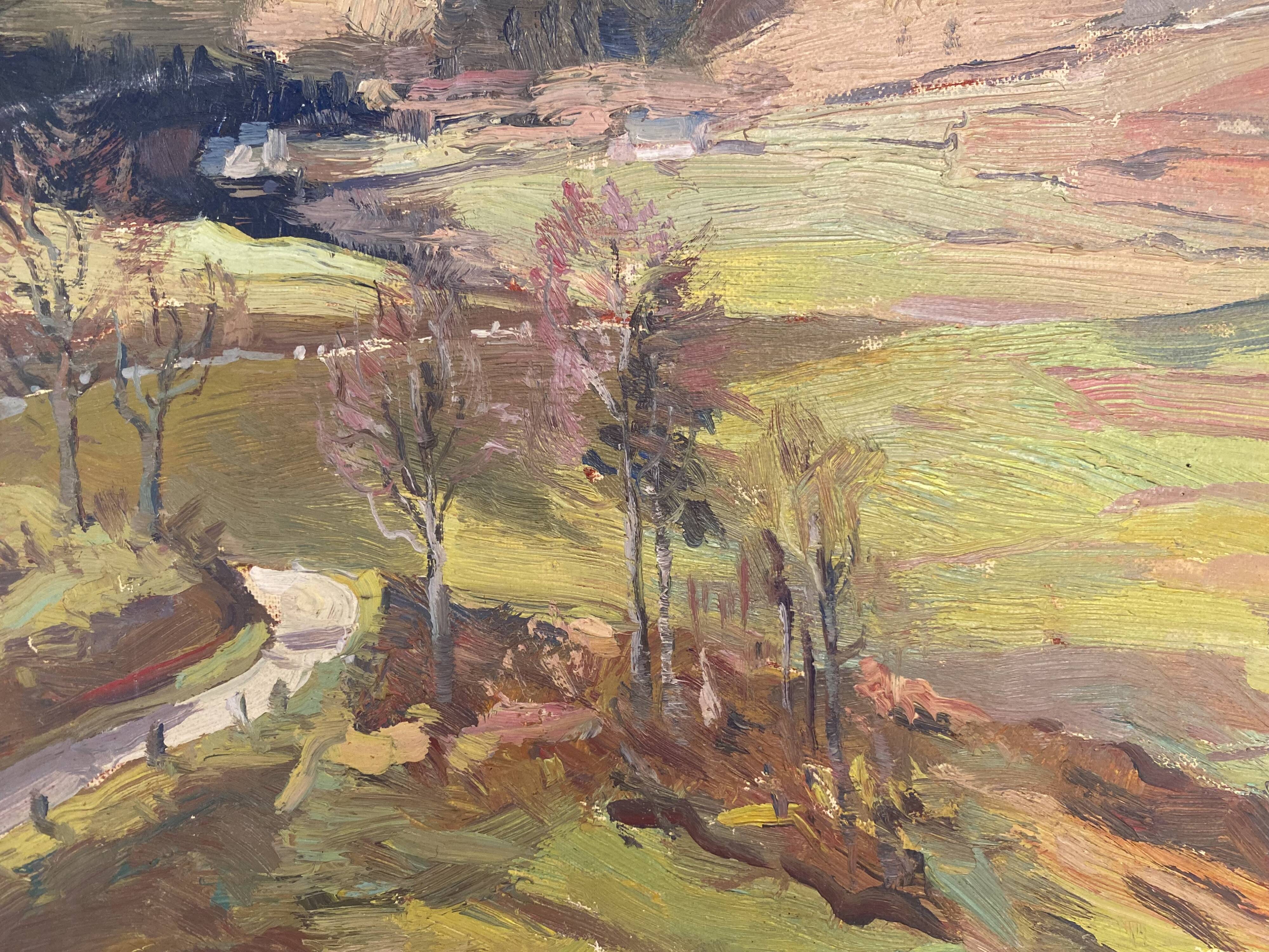 Landscape painting, oil painting 1947